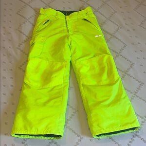 Kids Neon Green Champion Snow Pants